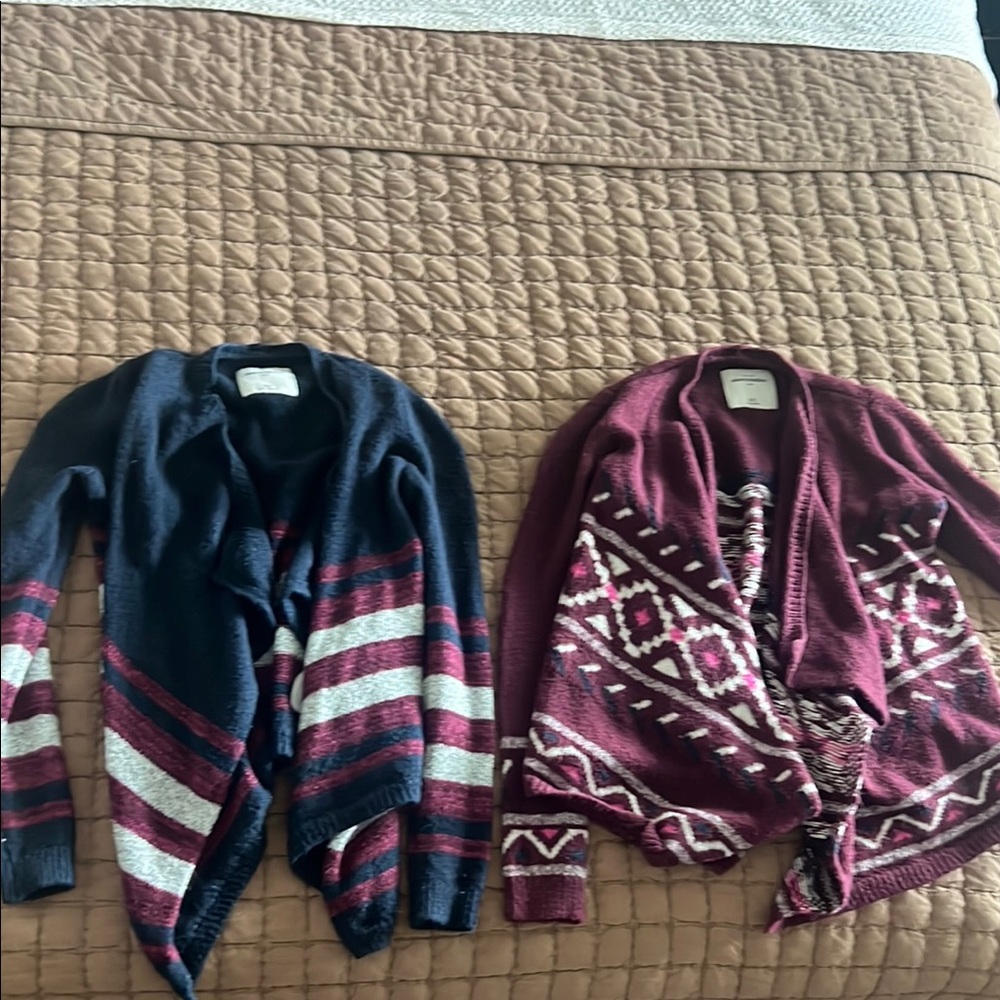 Stylish girls Sweater Set - Navy and Burgundy